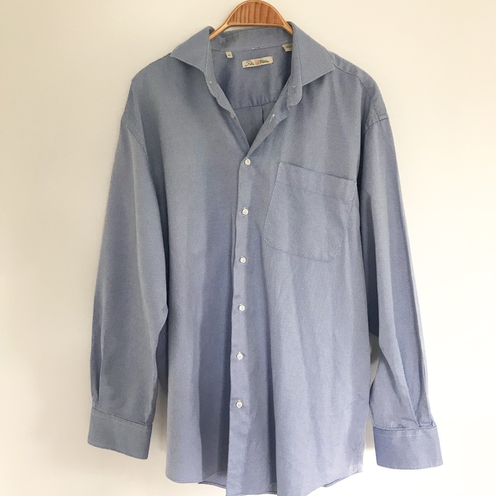 Peter Millar Xl Blue Button Down Shirt